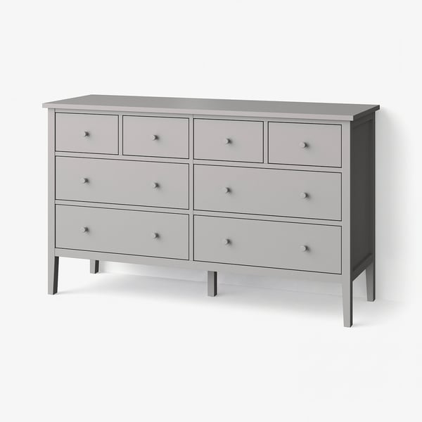 GULLABERG Chest of 8 drawers, grey, 168x48x100 cm