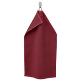 GULVIAL maroon towel, hanging neat, soft cotton, rectangular shape, plain design.