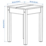 Illustration with measurements for the product: HAUGA.