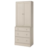 HAVSTA off-white cabinet with 3 drawers, combining wardrobe and chest in scandinavian style.