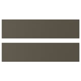 Two dark brown rectangular panels, smooth finish, simple design.