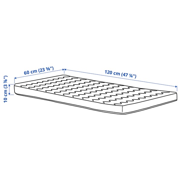 HIMLAVALV 3D mattress for cot, 60x120x10 cm