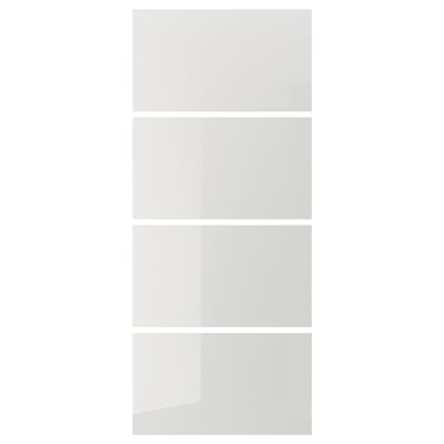 HOKKSUND white high-gloss door panel: sleek, rectangular, modern design.