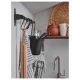 HULTARP Container, black, 14x16 cm