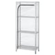 Option: HYLLIS clear dust cover for shelving unit, transparent, mesh-like, with black handle.