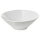 White IKEA 365+ porcelain bowl, deep, stackable, simple, durable.