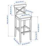 Illustration with measurements for the product: INGOLF.
