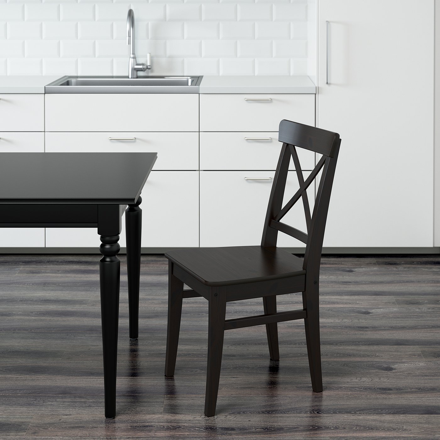 INGOLF chair, brown-black - IKEA Sweden