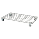 This image shows a gray INVALLNING storage trolley with a grid design, featuring four caster wheels.
