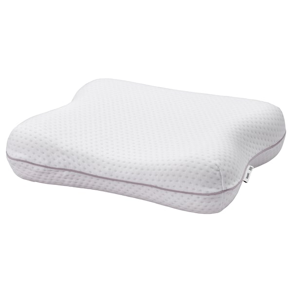 ISRANUNKEL white ergonomic pillow, huggable butterfly design for all sleep positions, memory foam fill, supportive and comfortable.