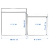 Illustration with measurements for the product: ISTAD.