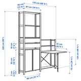 Illustration with measurements for the product: IVAR.