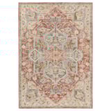 JÄRNVÄG rug, beige-red, intricate designs