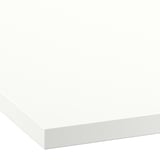 Smooth, pristine white countertop edge. High-quality, clean, modern finish suitable for kitchen use.