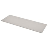 A JÄRSTORP light gray rectangular laminate worktop with smooth edges. Its a simple, modern kitchen counter.
