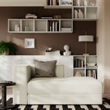 JÄTTEBO Chaise longue module, right, with armrest/Axvall off-white