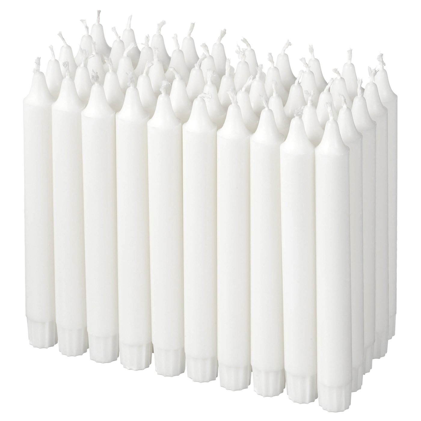 JUBLA unscented chandelier candle, white, 20 cm6 hr - IKEA Sweden