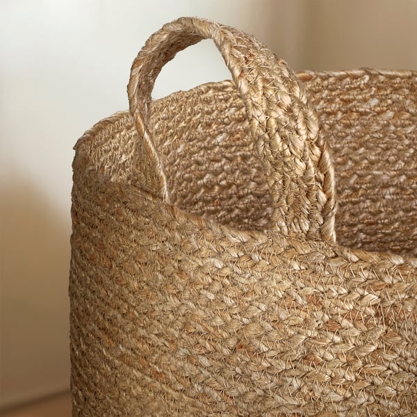 KÄLKEN Basket, jute, 46x30 cm