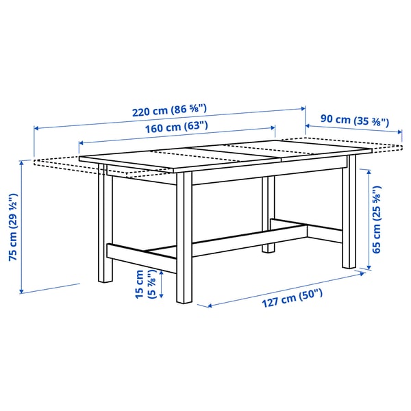 Illustration with measurements for the product: KARSKÄR.