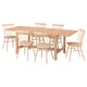 KARSKÄR / HÖGVED Table and 6 chairs, rubberwood/birch veneer, 160/220 cm