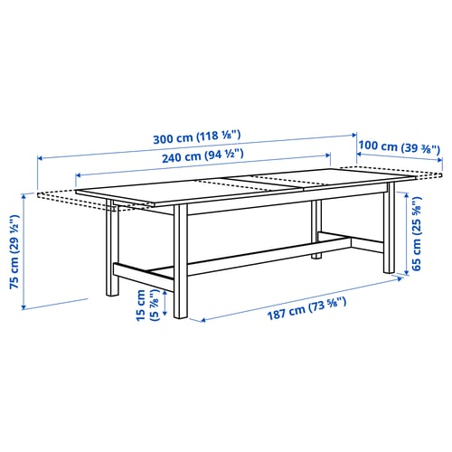 Illustration with measurements for the product: KARSKÄR.