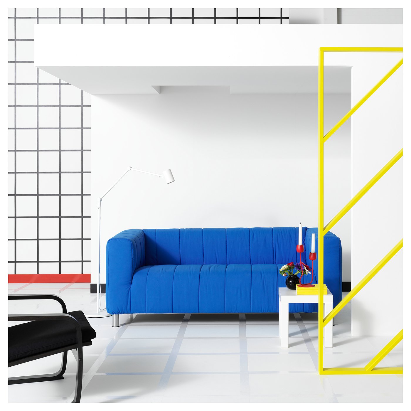 KLIPPAN cover for 2-seat sofa, Långban bright blue - IKEA Sweden