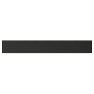 Black rectangular KNIVSHULT drawer front, sleek & modern, made from plastic edging and particleboard.