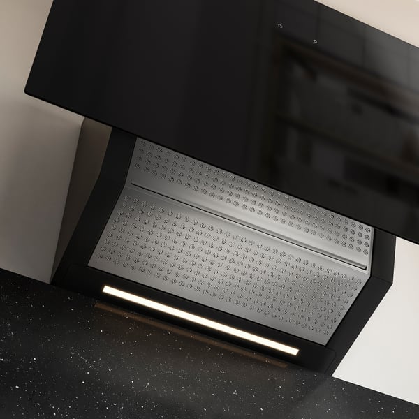 KNUVEBO Wall mounted extractor hood, IKEA 500 black, 70 cm