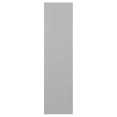 KÖRFÄLT grey kitchen mat, rectangular, solid color, rubber backing, polypropylene surface.