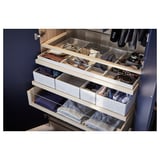 KOMPLEMENT drawer organizer, gray, felt material, box shape, neatly stores accessories.