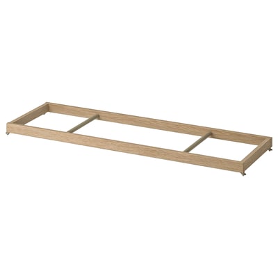 KOMPLEMENT clothes rail, light oak, steel, rectangular, minimalist design.