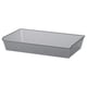 A KOMPLEMENT grey mesh storage basket, rectangular, made of steel with a powder coat finish. Its designed for organizing clothes and accessories.