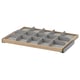 KOMPLEMENT organizer tray, light wood and gray, with small compartments for accessories, featuring a pull-out design.