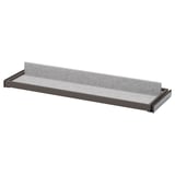 KOMPLEMENT gray shoe rack, rectangular shape, metal frame, felt lining, pulls out tray.