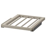 KOMPLEMENT beige trouser hanger, metal, rectangular, sleek design, easy access.