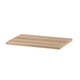 Flat, light brown KOMPLEMENT shelf made of particleboard.
