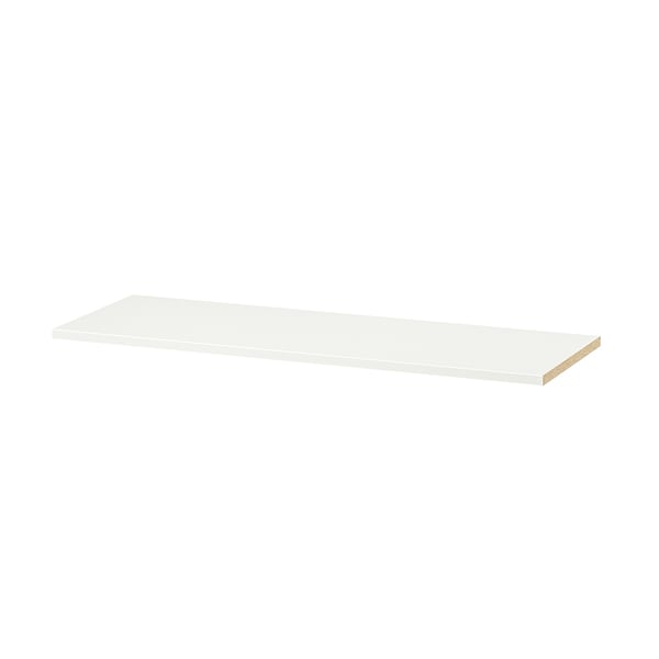 KOMPLEMENT white shelf, rectangular, flat top, made of particleboard, ideal for pax wardrobe.