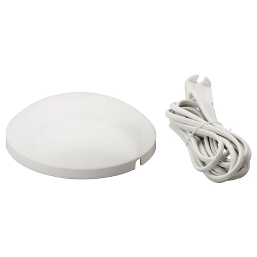 KOPPLA white ceiling cup and 3m extension cord, plastic material, circular shape, neat and tidy design.