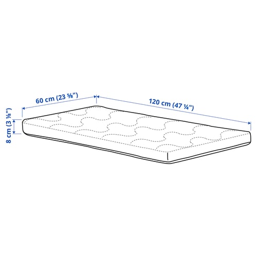 Illustration with measurements for the product: KRUMMELUR.