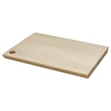 KRUSTISTEL beech wooden cutting board, rectangular with hole for hanging.