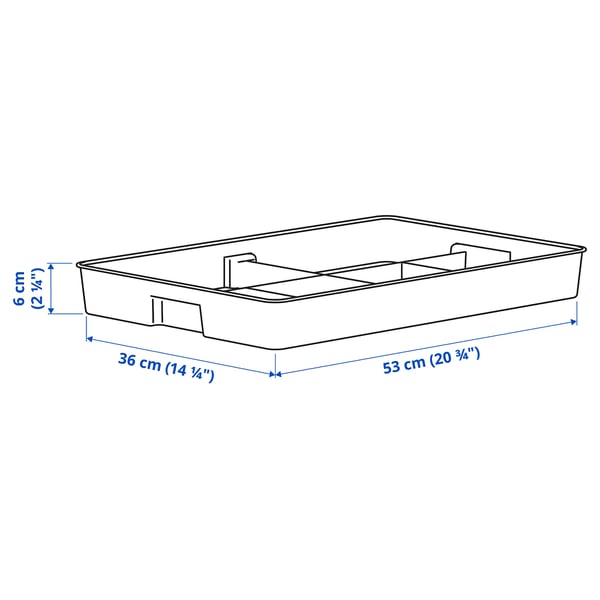 Illustration with measurements for the product: KUGGIS.
