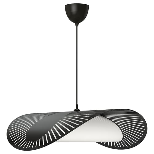 KVÄLLSDOPP / HAVSDJUP Pendant lamp, black, 72 cm
