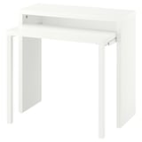 LÄNGDHOPP Pull-out desk, white, 90x39/71 cm