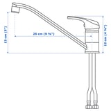Illustration with measurements for the product: LAGAN.