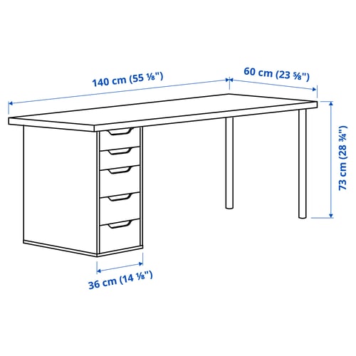Illustration with measurements for the product: LAGKAPTEN.