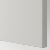 Smooth, modern light grey storage front showcasing sleek design and quality finish.