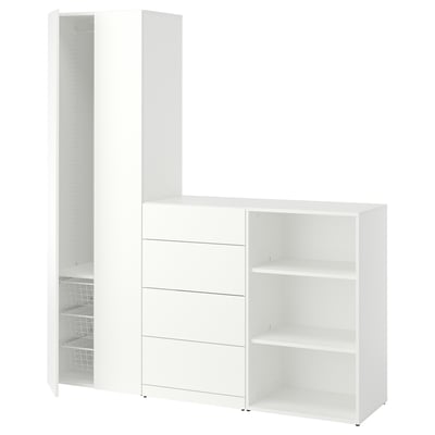 LASTARE Storage combination, white, 180x42x200 cm