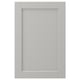 LERHYTTAN light grey kitchen door. Classic solid wood frame with beveled edges and inset veneer panel.