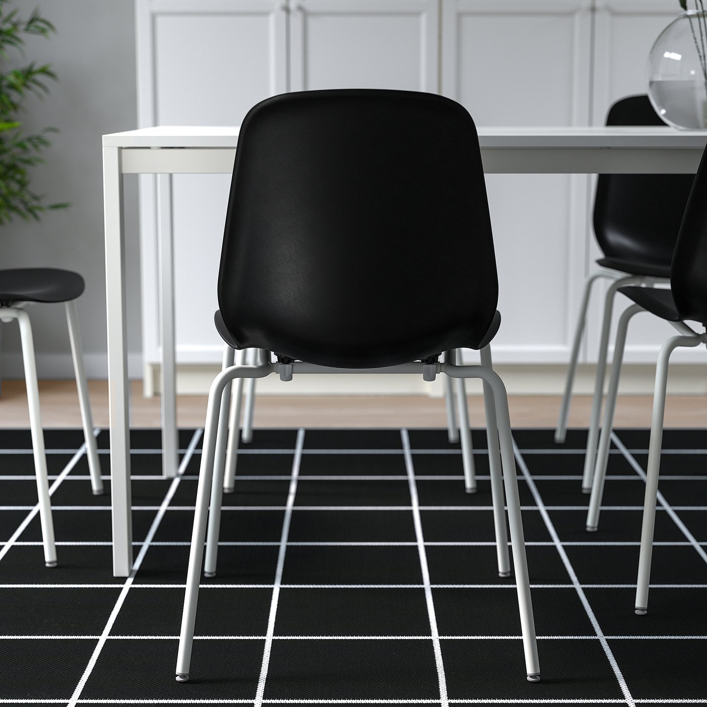 LIDÅS chair, black/Sefast white - IKEA Sweden