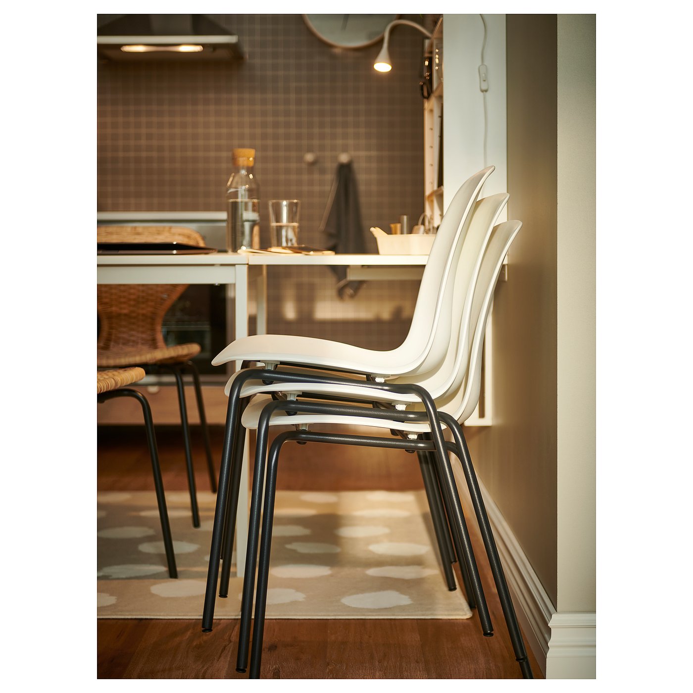 LIDÅS chair, white/Sefast black - IKEA Sweden